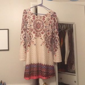 Lace Bell sleeve knee length dress